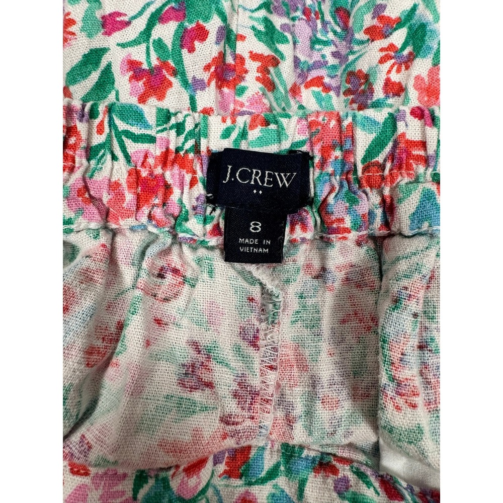J.Crew Floral Linen Viscose Blend Shorts Size 8 Multi Color Re-Imagined CG689 - Picture 6 of 8